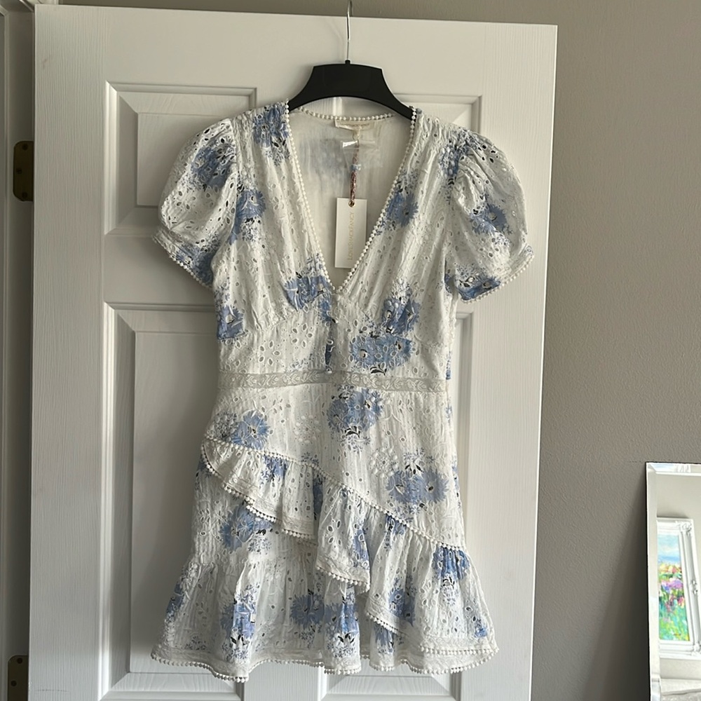 Love Shack Fancy dress. Bea dress.  Color is Morning Mist.  Size 2.